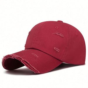 Hot Selling Distressed Dad <b>Hat</b> Fringed Worn Out Blank Baseball <b>Hat</b> Custom Embroidery Logo Available Sports Cap - Product Image 3