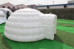 Tùy chỉnh hấp dẫn Inflatable mái vòm màu trắng lều với ánh sáng LED/Xách Tay Hộp đêm Lều/Inflatable cắm trại Lều để bán - Product Image 4