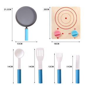<span class=keywords><strong>Jouet</strong></span> de cuisine en <span class=keywords><strong>bois</strong></span> pour enfants, 5 pièces, simulation de cuisine, jeu de rôle de cuisine, ensemble ustensiles de cuisson, jouets de légumes pour enfants - Product Image 5