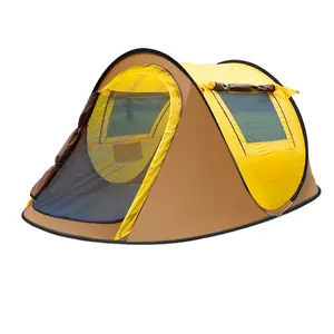 Оптовые поставщики, 4 человека, высокое качество, портативная Автоматическая всплывающая палатка для кемпинга на открытом воздухе, водонепроницаемая палатка