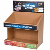 Tienda personalizada Encimera Estante al por menor Caja de exhibición de papel corrugado plegable Cajas de exhibición de cartón Caja de exhibición de mostrador al por menor