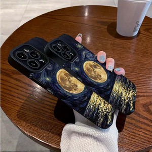 Coque <span class=keywords><strong>de</strong></span> <span class=keywords><strong>téléphone</strong></span> portable en cuir artificiel TPU avec impression <span class=keywords><strong>de</strong></span> peinture à l'huile Lune <span class=keywords><strong>Mer</strong></span> <span class=keywords><strong>Eau</strong></span> pour iPhone X Xr 11 12 13 14 15 16 17 18 Pro Max - Product Image 5