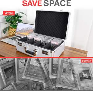 Caja de almacenamiento de tarjetas graduada compatible con 120 + CSG, BGS, SGC Graded Sports Trading Cards Amulimum sutomized case - Product Image 4