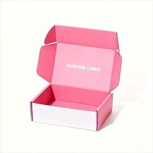 <span class=keywords><strong>Caja</strong></span> de Envío de Cartón Corrugado Rosa Plegable Resistente Hecha a Medida, Hermosa <span class=keywords><strong>Caja</strong></span> de Correo de Papel Corrugado con Logotipo Personalizado - Product Image 4