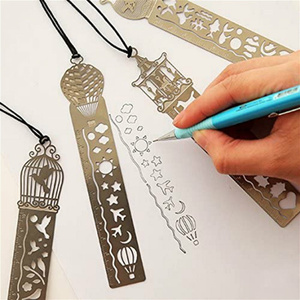 Tùy Chỉnh DIY Các Loại Thiết Kế Vẽ Thép Không Gỉ Khắc Thước Lưu Ý Stencil Kim Loại Mẫu Stencils - Product Image 5