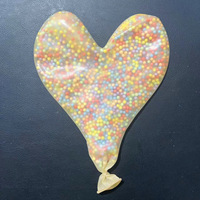 Ballons en latex transparents en forme de cœur de 36 pouces, décorations de fête pour la Saint-Valentin, grandes décorations avec carte en papier