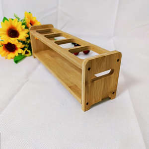 Organisateur de cuisine créatif porte-bouteilles d'huile en bambou porte-épices de cuisine pot de vinaigre étagère de <span class=keywords><strong>rangement</strong></span> support de bouteille d'arôme - Product Image 4