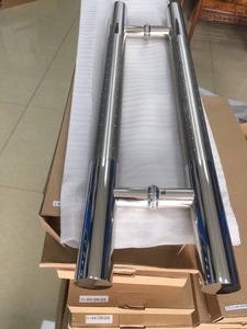 Hiện đại kéo dài xử lý bù đắp cửa thép không gỉ cửa kính kéo xử lý H loại cửa kính xử lý - Product Image 4