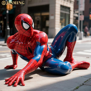 Eine lebensgroße Glasfaser statue des berühmten Superhelden-Filmcharakters Spider-<span class=keywords><strong>Man</strong></span> in Harz wird zum Verkauf angeboten - Product Image 1