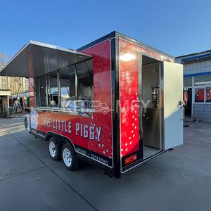 Remorque alimentaire en acier inoxydable mobile de Chine 2025 pour la vente de glaces, de hamburgers, de collations, chariot de restauration rapide approuvé CE DOT - Product Image 4