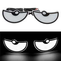Lampe à vis pour plaque d'immatriculation de moto, modification triangulaire œil de démon, accessoire de décoration universel pour moto