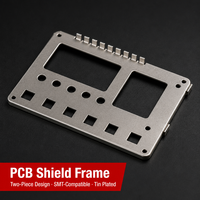 Écran de protection RF EMC personnalisé pour carte PCB, à montage sur carte, avec cadre nickelé à clipser, couvercle en étain et estampage en cuivre OEM