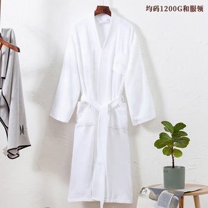 Alta calidad 100% algodón Waffle bata de baño Kimono blanco bordado His Her Mr Mrs para 5 estrellas Hotel Spa Baño - Product Image 3
