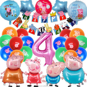 Joli grossiste personnalisable Page thème cochon joyeux anniversaire fête décoration ballon ensemble Page George jouet d'anniversaire pour enfants - Product Image 1