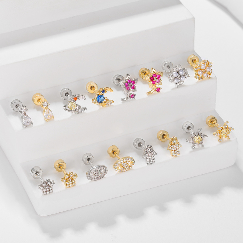 ZUOLA Fashion Piercing Jewelry Stud Earrings