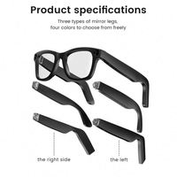 Dernières lunettes intelligentes musicales Meta E03 avec caméra HD 8MP, transfert WIFI, contrôle gestuel, ChatGPT, lunettes intelligentes pour hommes et femmes, pour l'extérieur