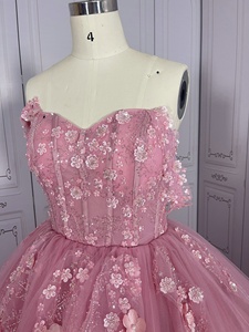 Boda fiesta mujer noche elegancia chica gorda fuera del hombro <span class=keywords><strong>Quinceañera</strong></span> elegante <span class=keywords><strong>2022</strong></span> princesa Rosa vestido <span class=keywords><strong>de</strong></span> baile vestido <span class=keywords><strong>de</strong></span> Graduación - Product Image 5