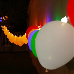 Lampu Kilat LED Bercahaya Halloween Natal Lampu Kejutan Romantis Balon dengan Fungsi Nyala Mati Berwaktu