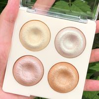 Palette de maquillage scintillante quatre couleurs, palette de contour, fard à paupières exclusif, vente en gros