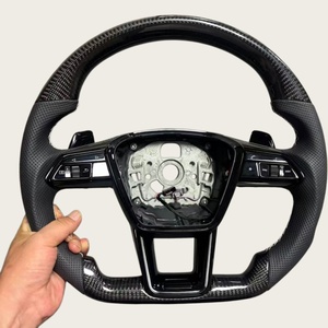 Volant en fibre de carbone véritable pour Audi A4 A7 B9 R8 <span class=keywords><strong>RS</strong></span> RS3 S3 S4 S5 B8.5 S4 RS4 A5 RS5 RS6 Q5 Q7 <span class=keywords><strong>Q3</strong></span> A3 A6 S1 S4 RS3 B8 TT C8 - Product Image 6