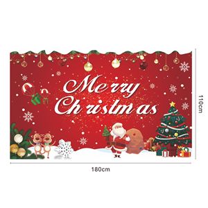 Drapeau mural <span class=keywords><strong>de</strong></span> <span class=keywords><strong>fond</strong></span> <span class=keywords><strong>de</strong></span> Noël personnalisation professionnelle en gros drapeau décoratif <span class=keywords><strong>de</strong></span> ménage <span class=keywords><strong>de</strong></span> fête en tissu polyester - Product Image 2