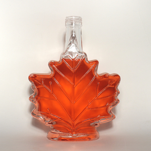 Mini-bouteille de luxe en verre en forme de feuille d'érable pour spiritueux, brandy, vodka, <span class=keywords><strong>whisky</strong></span>, gin, rhum – Contenant au design unique pour les fêtes - Product Image 4
