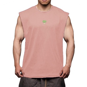 Camiseta Deportiva sin Mangas para Hombre, Tejida, 100% Algodón, de Secado Rápido, Estilo Urbano, Venta al Por Mayor, Alta Calidad - Product Image 2