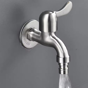 <span class=keywords><strong>Robinet</strong></span> de machine à laver mural en chrome anti-corrosion au design moderne d'usine, <span class=keywords><strong>robinet</strong></span> à eau froide à poignée unique - Product Image 4
