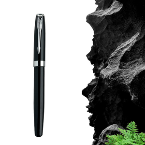 SEAPEN <span class=keywords><strong>Penna</strong></span> <span class=keywords><strong>Stilografica</strong></span> di Lusso Nera per Studenti/Ufficio, Alta Qualità in Metallo, Punta in Acciaio Inossidabile Personalizzabile, Logo Personalizzabile - Product Image 6