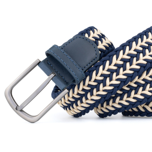 <span class=keywords><strong>Ceinture</strong></span> élastique tressée en cuir pour adulte, motif blé, en toile extensible tissée, <span class=keywords><strong>sans</strong></span> trous, pour jeans, décontractée, golf, sport - Product Image 4