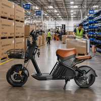 Scooter électrique 1000W, batterie lithium 48V 60V 72V, pneu à vide de 14 pouces, vélo électrique, écran numérique, frein à disque, double siège, pour les trajets en ville
