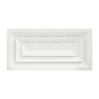 Diffuseur carré moderne en alliage d'aluminium 600*300 avec plaque à boucle en aluminium intégrée, sortie d'air murale pour climatisation centrale