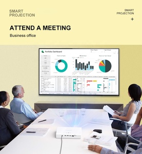 Projecteur intelligent pour la maison, mise au point automatique, correction de la distorsion trapézoïdale, cinéma maison, éducation, apprentissage, compatible 3D, Full HD, batterie intégrée, projecteur extérieur - Product Image 5