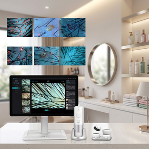 เครื่องวิเคราะห์หนังศีรษะดิจิทัล AI ความละเอียด 16 ล้านพิกเซล แบบ Full HD พร้อมแท็บเล็ต Android พิมพ์รายงานได้ ใช้งานแบบตั้งโต๊ะ วัสดุ ABS สำหรับใช้ในบ้าน รับประกัน 1 ปี - Product Image 1