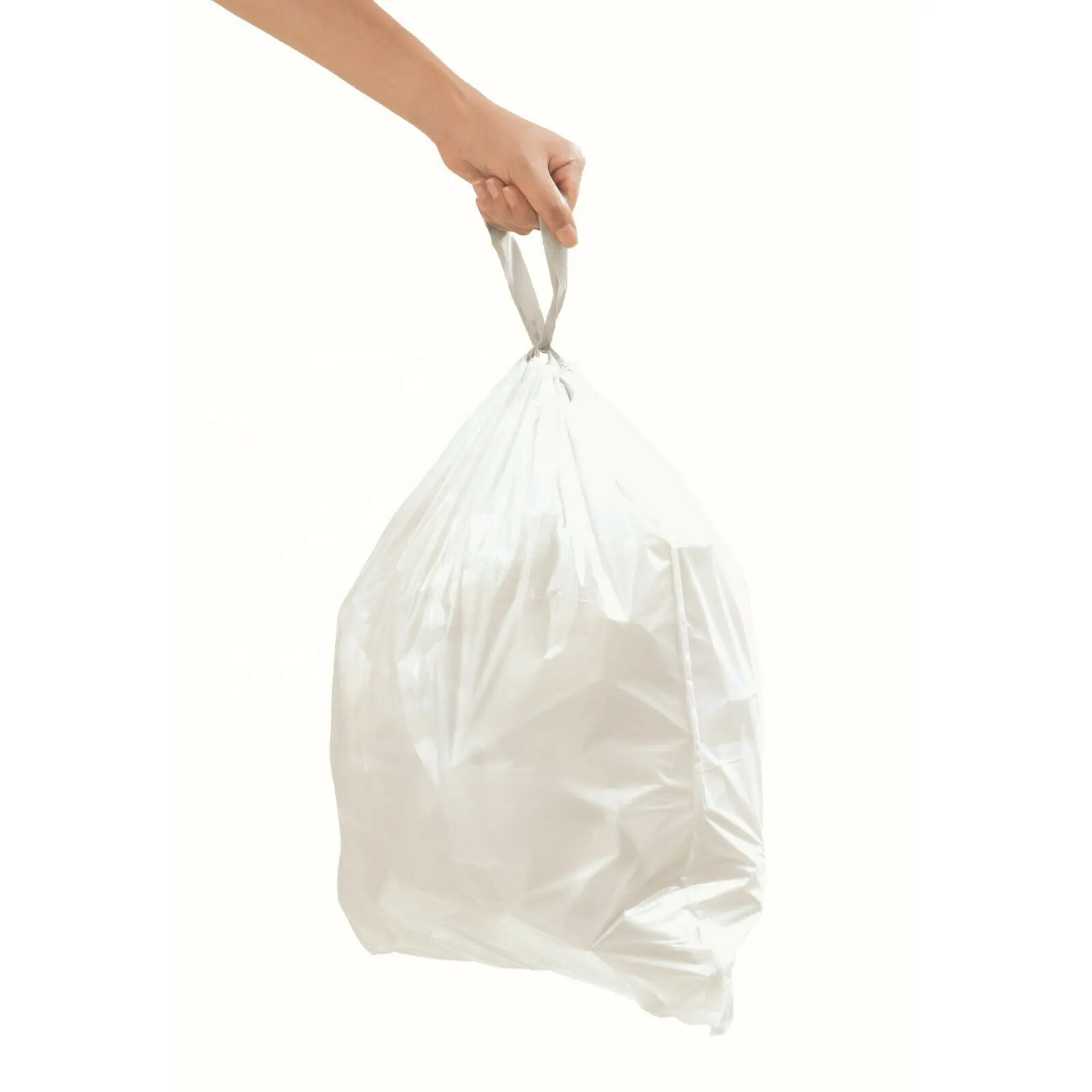 Yüksek kaliteli renkli PE plastik çöp kutusu plastik ip torba tasarım kendi plastik torba