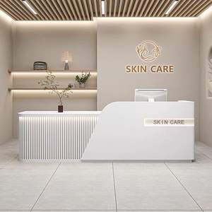 YS-0638 настраиваемый L-образный угловой стойка регистрации, современный китайский стиль, стойка регистрации для отелей, салонов красоты, магазинов одежды - Product Image 2