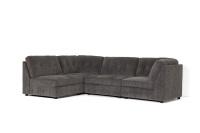 Ensemble de canapés modulaires sectionnels en forme de L, canapé d'angle en tissu, structure en bois pour salon, meubles personnalisables en usine OEM