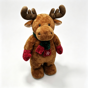 Renne en peluche personnalisé pour Noël, animal en peluche renne, jouet en peluche renne pour les fêtes, renne en peluche pour l'hiver, renne en peluche festif - Product Image 1