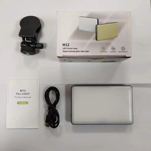 Lampe LED rechargeable M12 carrée à clip pour téléphone, éclairage d'appoint pour photographie, streaming, maquillage, <span class=keywords><strong>webcam</strong></span>, appels Zoom, lumière vidéo de poche - Product Image 6