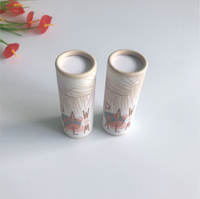 Tube en carton kraft blanc biodégradable pour déodorant, emballage en papier à poussoir, impression invisible pour conteneur de baume à lèvres, taille personnalisée