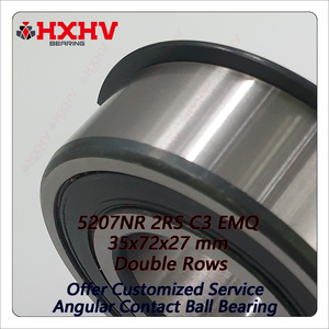 2RS 5207NR C3 <span class=keywords><strong>emq</strong></span> ขนาด35x72x27มม. hxhv ตลับลูกปืนเชิงมุมสองแถวมีความแม่นยำ P6เหล็กโครเมี่ยมแหวนสแน็ป - Product Image 6