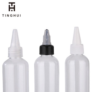 Bouteilles en plastique PET transparentes à presser de 30/50/60/100/120/250/500 ml avec bouchon à vis pour huile essentielle/huile capillaire/huile de sérum - Product Image 2