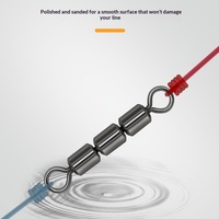 Aksesoris Peralatan Memancing Gaya Amerika, Swivel Figur Delapan Kecepatan Tinggi, Konektor Swivel Tiga dengan Lapisan Tembaga-Nikel