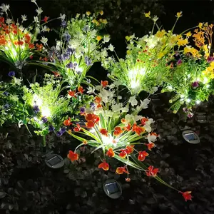 작은 국화 플로어 램프 야외 안뜰 빌라 시뮬레이션 국화 플로어 램프