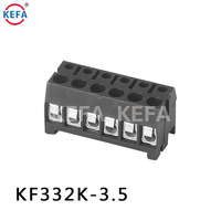 KF332K-3.5 PCB bornier en laiton de type euro, pas de 3.5mm, bornier à vis droite bleue de haute qualité