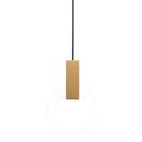 Lampes suspendues LED nordiques modernes Plafonniers pendants en anneau en acrylique pour salon et chambre à coucher Éclairage de lustre d'escalier de taille moyenne