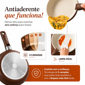 Ensemble de casseroles et poêles modernes de haute qualité avec couvercles en verre, poignées amovibles, revêtement céramique antiadhésif, compatible induction, en alliage d'aluminium forgé - Product Image 5