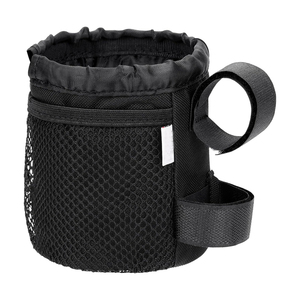Sac de guidon de vélo universel personnalisé en polyester avec poches en maille d'aluminium et porte-gobelet - Product Image 1