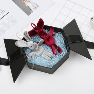Custom Design Rigid Cardboard Magnetic Double Door Paper Hexagon Sweet Wedding Bridesmaid <b>Pink</b> <b>Gift</b> Packaging Box with Ribbon - Product Image 6