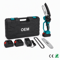 Tronçonneuse sans fil 20V 850W 6000 tr/min haute vitesse 6 ms, 6-8 pouces, avec poignée de protection, batterie lithium-ion rechargeable, pour le bricolage et la coupe du bois